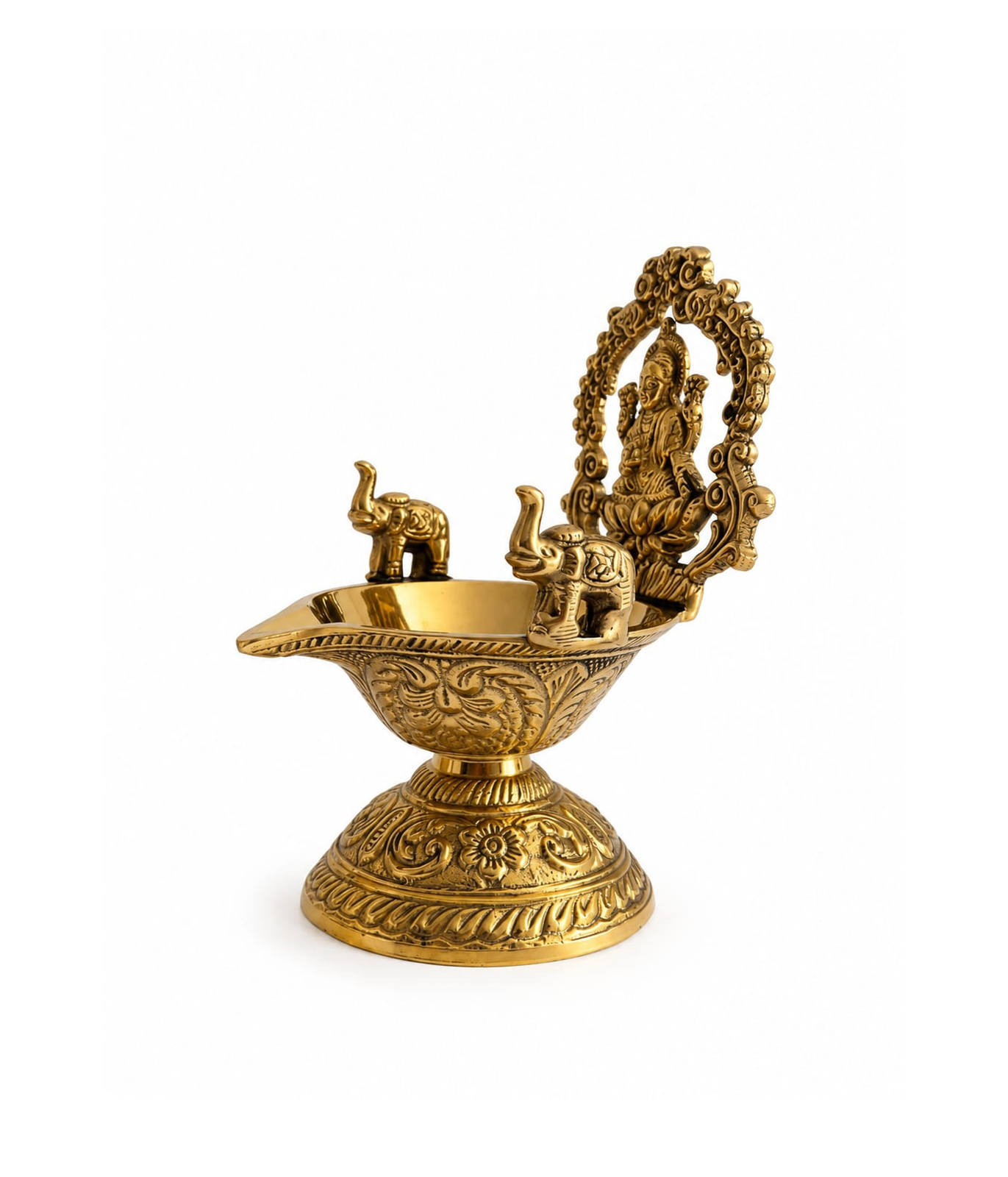 KANAK LAKSHMI DEEPAM – ORNATE BRASS DIYA