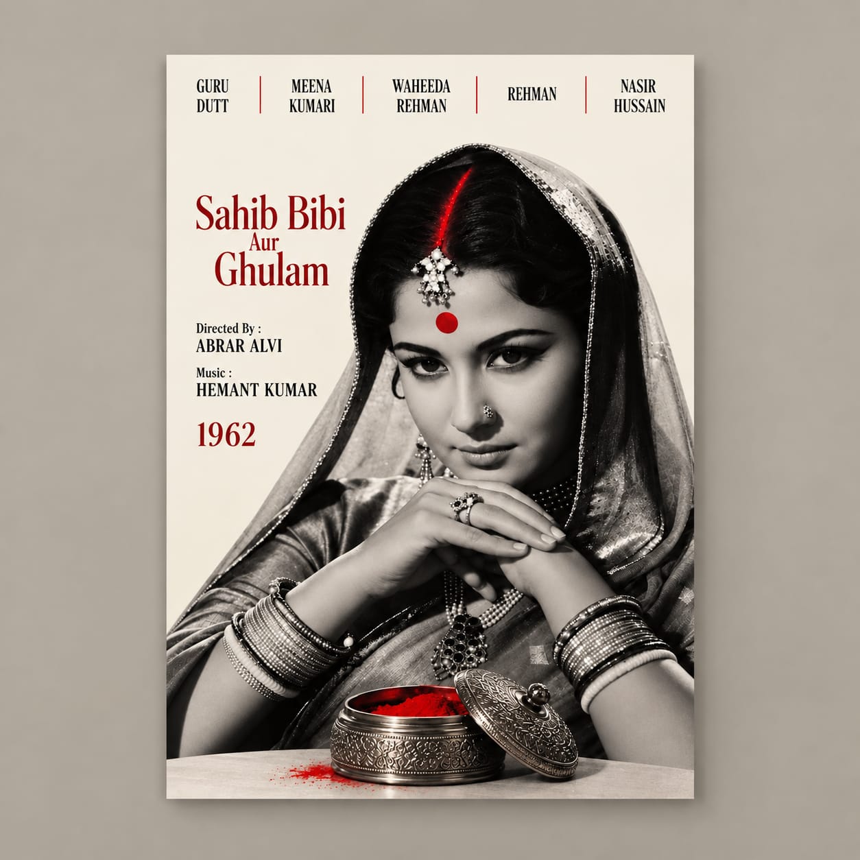 SAHIB BIBI AUR GHULAM (POSTER 2) - THE GURU DUTT COLLECTION