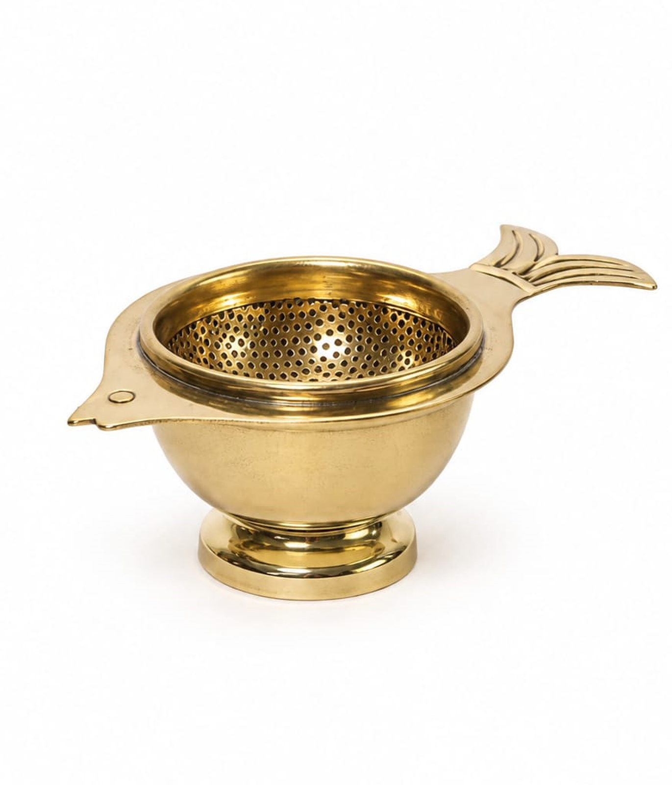 MACHHLI BRASS TEA STRAINER
