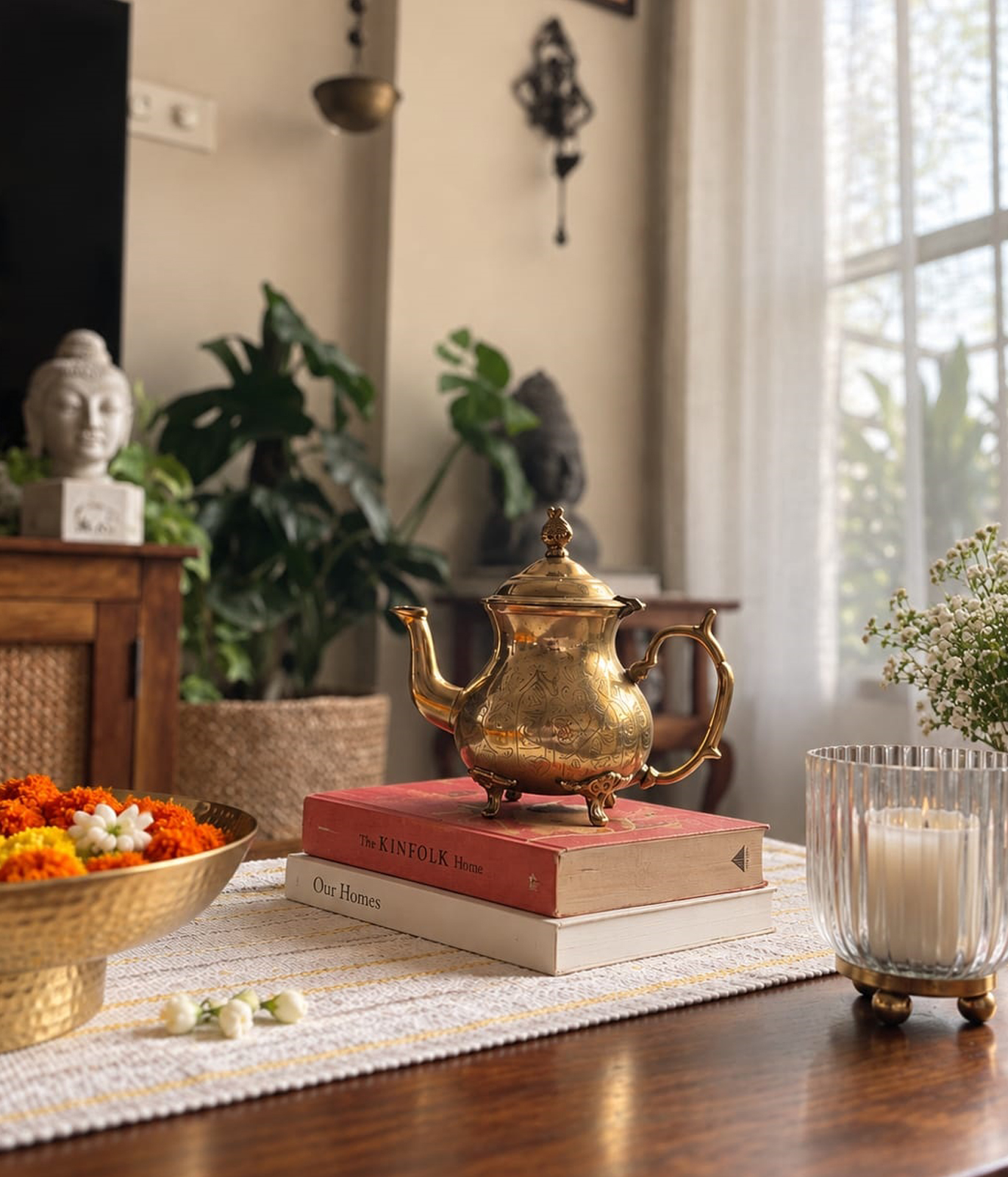 MAYUR KANCHAN BRASS TEAPOT