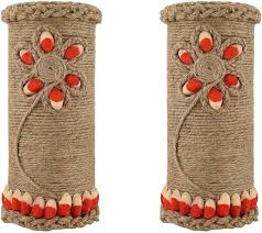 JUTE FLOWER VASE COVER