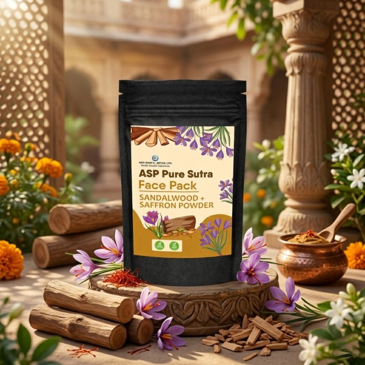 ASP PURE SUTRA FACE PACK SANDLWOOD AND SAFFORN POW