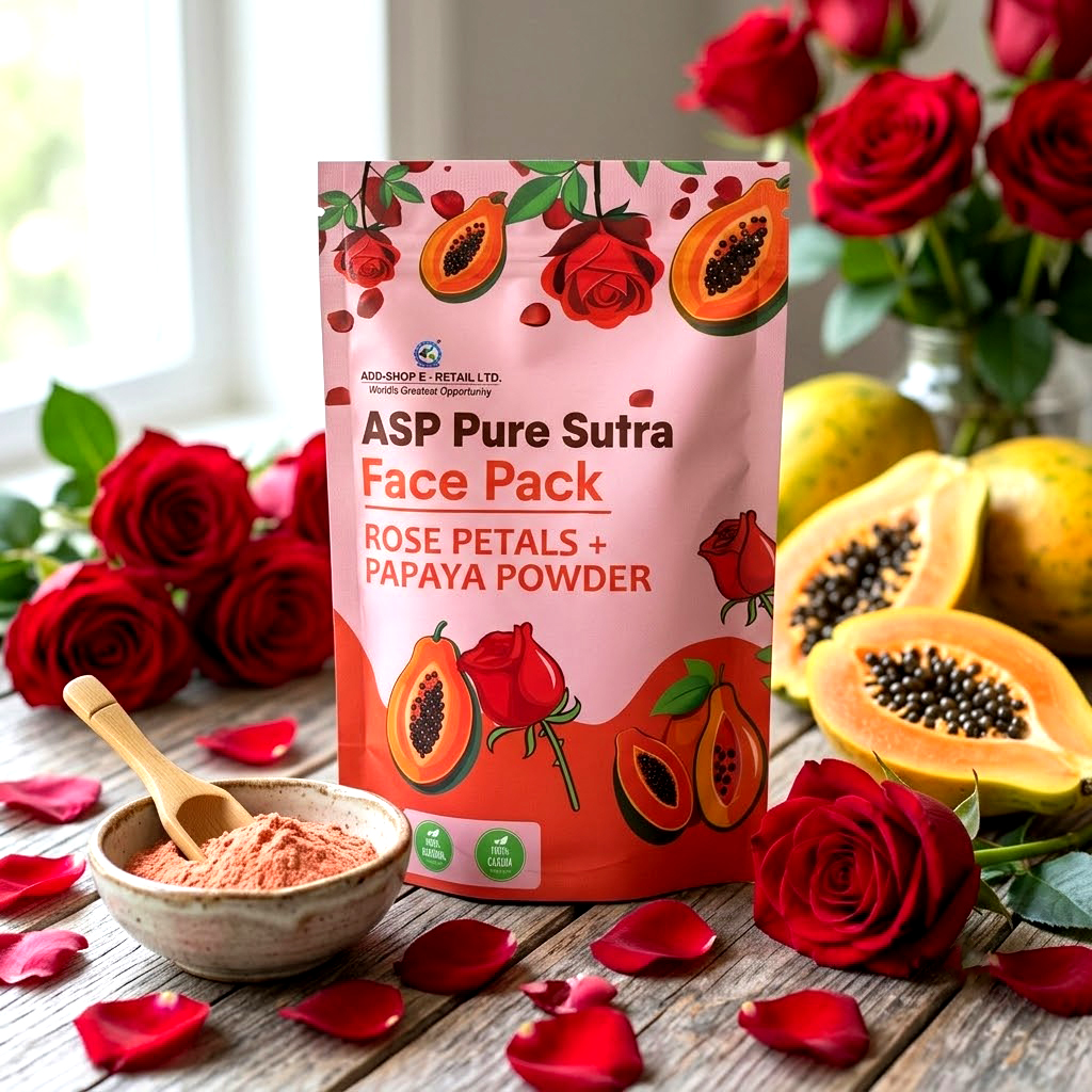ASP PURE SUTRA FACE PACK ROSE PETALS AND PAPAYA"