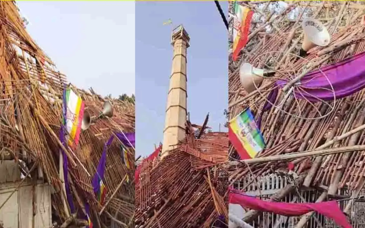 बागपत में बड़ा हादसा, 65 फीट ऊंचा स्टेज टूटा, 7 की मौत, 70 से अधिक लोग घायल