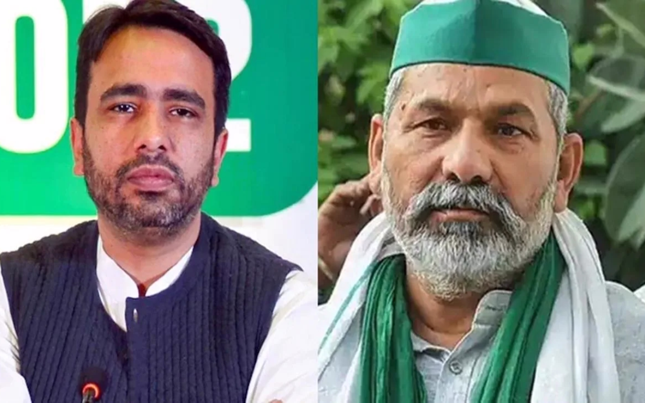 भारतीय किसान यूनियन का पैदल मार्च, राकेश टिकैत ने कसा जयंत चौधरी पर तंज