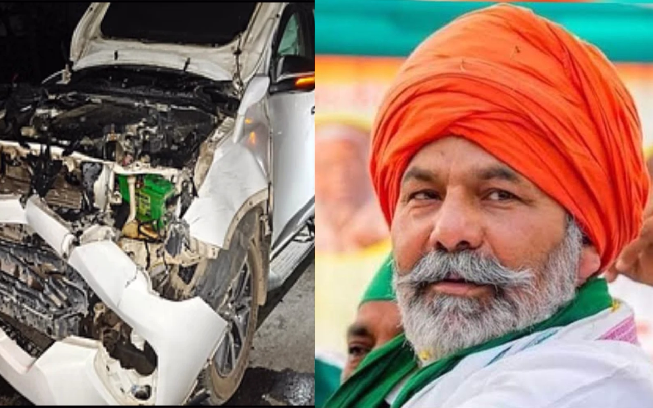 भीषण हादसे का शिकार हुए राकेश टिकैत, ऐसे बची जान