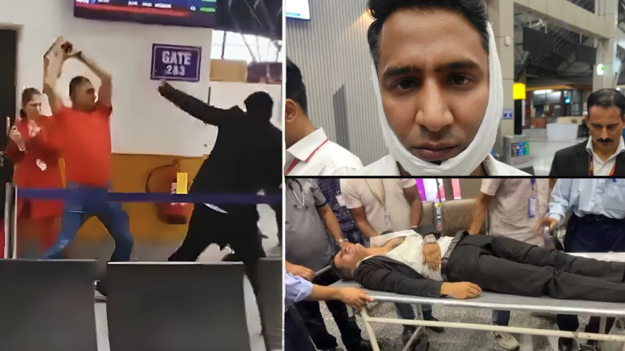 सेना के अधिकारी ने हवाई अड्डे पर स्पाइसजेट के 4 कर्मचारियों को 'धोया', हैरान कर देने वाला वीडियो वायरल