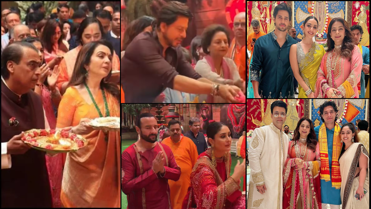 अंबानी परिवार के गणेश उत्सव में बॉलीवुड सितारों का मेला, शाहरुख ने नीता अंबानी को लगाया गले