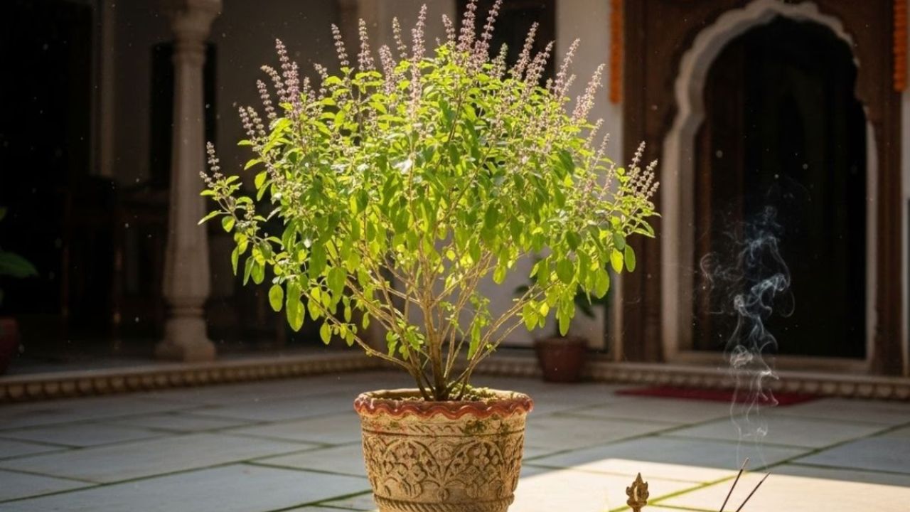 तुलसी के पास भूलकर भी न लगाएं ये पौधे, घर में बढ़ सकती है नकारात्मकता