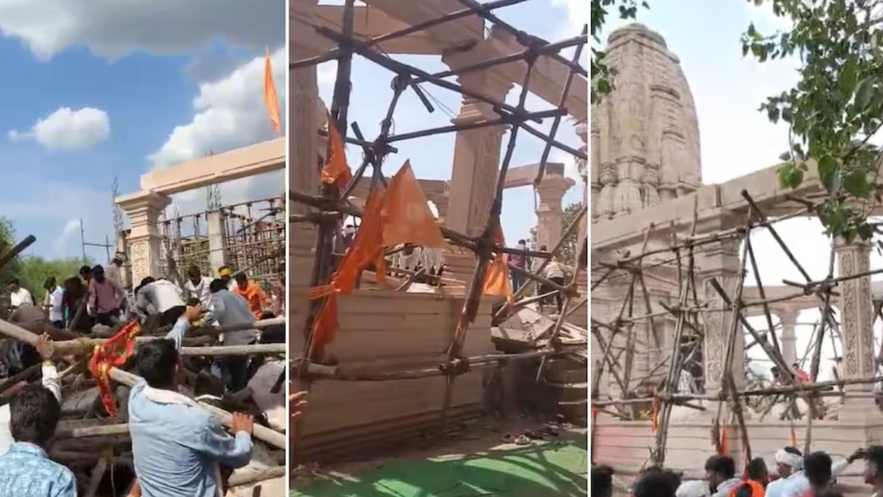 हनुमान मंदिर में छत गिरी, श्रद्धालुओं पर टूटा मलबा, कई परिवारों में मातम, पढ़ें अपडेट